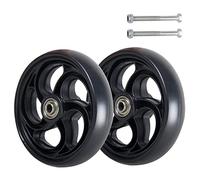 SAGIDAR Wheelchair Front Caster, Wheel Replacement 5" 6" 8", Solid Tires Front Wheel, 2 Pcs Replacement Rollator Accessories, Walker Wheels For Handicapped (Color : Black, Size : 130mm/5inch)