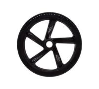 Wheelchair Front Wheel 5/6/7/8Inch Shopping Cart Wheels Anti-Slip Replacement Travelling Trolley Caster Wear-resistant Wheelchair Front Castor(Black-8 inch)