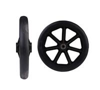Wheelchair Front Wheel 6/7/8 Inch Wheels Smooth Flexible Heavy Duty Wheelchair Front Castor Solid Tire Wheel Wheelchair Replacement(8inch-Black)