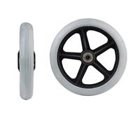 Wheelchair Front Wheel 6/7/8 Inch Wheels Smooth Flexible Heavy Duty Wheelchair Front Castor Solid Tire Wheel Wheelchair Replacement(7inch-Grey)