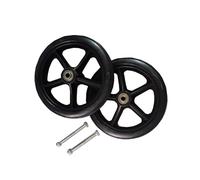 Wheelchair Front Wheel Accessory, Pair Of 6-inch Solid Universal Casters, Lightweight And Load-bearing, With Screw Bearings(Black,Wide)