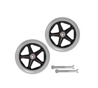 Wheelchair Front Wheel Accessory, Pair Of 6-inch Solid Universal Casters, Lightweight And Load-bearing, With Screw Bearings(Gray,Narrow)