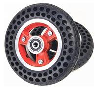 Wheelchair Front Wheels, 1 Pair of Small Front Wheels for Electric Wheelchairs 7" Non-Slip Rubber Non-Inflatable(Bearing Hole 10mm)