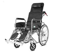 Wheelchair Full Reclining Multi-Function Band Toilet Bowl Old Man Cart Suitable for Elderly Disa