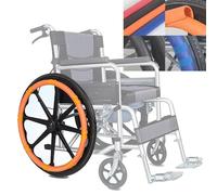 Wheelchair Handrim Covers(20-24-Inch), Non-Slip Wear-Resistant Silicone Hand Push Cover, Comfortable Grip, Anti-Slip and Wear-Resistant, Easy Installation, for Four Seasons,B