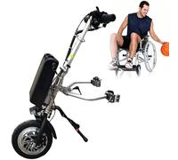 Wheelchair Head Electric Drive Head, with 12in Wheels, 48V 16Ah Lithium Battery, 3 Speeds and Double disc Brakes, for Elderly, Disabled Patient and Goods Transfer(A)