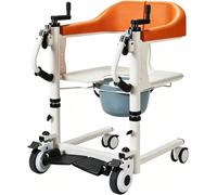 Wheelchair Lift, Lift Chair for Patient Transfer, Bedside Commode Chair with 180° Split Seat, Shower Chair for the Disabled, Load 150 Kg A
