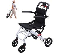 Wheelchair Lightweight Folding, Wheel Chairs for Adults, Foldable Wheelchairs for Adults with Armrests and Footrests, for Elderly Aircraft Travel