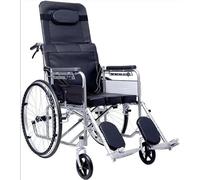 Wheelchair Mobility Device, Lightweight Folding Recliner with Removable Footrests and Armrests, 18 Inch Seat for Bariatric Users (C)