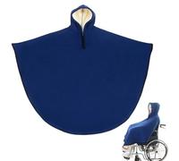 Wheelchair Poncho Blanket, Fleece Lined Hooded Full Body Cover, Windproof & Waterproof for Adults