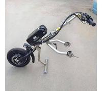 Wheelchair Pull Device 500W Wheelchair Conversion Electric Kit, 12 Inch Wheels, 3 Speeds/with Front Light + Shock Absorber + Removable Battery + Dual Disc Brakes for Outdoor Use,B