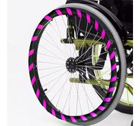 Wheelchair Push Rim Covers, 20/22/24-Inch Rear Wheel Sports Wheelchair Cover, Silicone Hand Push Cover, Wear-Resistant, Improve Grip And Traction,Purple,20in