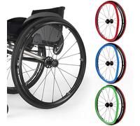 Wheelchair Push Rim Covers 24 Inch/22inch, Wear-Resistant Hand Push Ring Protective Cover Rear Wheel Grips Accessories(Black,22in)