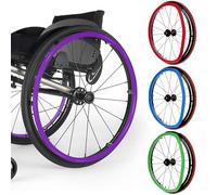 Wheelchair Push Rim Covers 24 Inch/22inch, Wear-Resistant Hand Push Ring Protective Cover Rear Wheel Grips Accessories(Purple,22in)