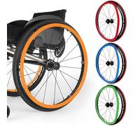 Wheelchair Push Rim Covers 24 Inch/22inch, Wear-Resistant Hand Push Ring Protective Cover Rear Wheel Grips Accessories(Orange,22in)