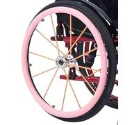 Wheelchair Push Rim Covers, Non-Slip Silicone Grips for Enhanced Traction and Protection, Ideal for Improved Hand Ring Grip(Pink,24inch)