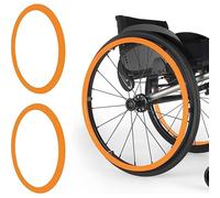 Wheelchair Push Rim Covers, Non-Slip Silicone Hand Push Cover, 22in, Orange