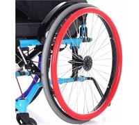 Wheelchair Push Rim Covers, Non-Slip Wear-Resistant Hand Grips for Wheelchair Accessories, Silicone Hand Push Cover-Improve Grip and Traction(Red B,22in)
