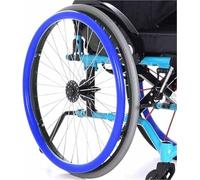 Wheelchair Push Rim Covers, Non-Slip Wear-Resistant Hand Grips for Wheelchair Accessories, Silicone Hand Push Cover-Improve Grip and Traction(Blue B,22in)
