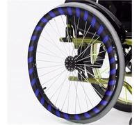 Wheelchair Push Rim Covers, Non-Slip Wear-Resistant Hand Grips for Wheelchair Accessories, Silicone Hand Push Cover-Improve Grip and Traction(Blue A,22in)