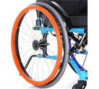 Wheelchair Push Rim Covers, Non-Slip Wear-Resistant Hand Grips for Wheelchair Accessories, Silicone Hand Push Cover-Improve Grip and Traction(Orange B,24in)