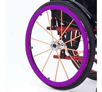 Wheelchair Push Rim Covers, Non-Slip Wear-Resistant Hand Push Cover, Wheelchair Handrim Covers, Wheelchair Rear Wheel Strong Grip, for Four Seasons(22in,Purple)