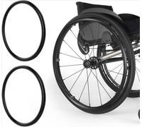 Wheelchair Push Rim Covers, Silicone Non-Slip Wear-Resistant Protective Hand Grips, 1 Pair for 20/22/24 Inch Rear Wheels