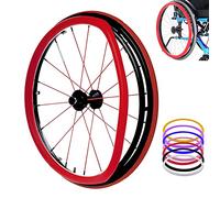 Wheelchair Push Rim Covers, Wheelchair Push Rim Covers for 22-24 Inch Wheels in Multicolor(Red,22inch)