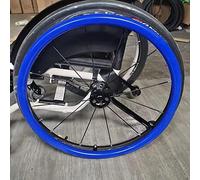 Wheelchair Push Rim Covers, Wheelchair Push Rim Covers for 22-24 inches Wheels Multicolor Pack of 2(Blue,22inch)