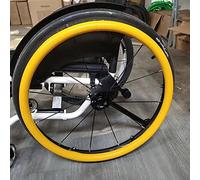Wheelchair Push Rim Covers, Wheelchair Push Rim Covers for 22-24 inches Wheels Multicolor Pack of 2(Yellow,22inch)
