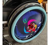 Wheelchair Push Rim Covers, Wheelchair Push Rim Covers Pack of 2 Multicolor for 22-24 inch Wheels(Bluea,22Inch)
