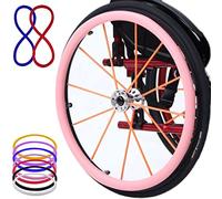 Wheelchair Push Rim Covers, Wheelchair Push Rim Covers Pack of 2 Multicolor for 22-24 inch Wheels(Pink,22Inch)