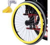 Wheelchair Push Rim Covers, Wheelchair Push Rim Covers Pack of 2 Multicolor for 22-24 inch Wheels(Yellow,22Inch)