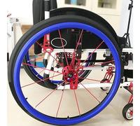 Wheelchair Push Rim Covers Wheelchair SIL-Icone Hand Push Cover, 1 Pair Non Slip Wear-Resistant Wheelchair Cover Protective Sleeve Accessories(Blue,24in)