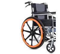 Wheelchair Push Rim Grip Covers, Crafted from Silicone Material, Anti Slip and Wear-Resistant, Freely Installed Universal in All Seasons(Orange)