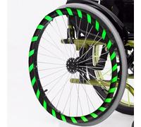 Wheelchair Push Rim Grips,24in, Covers, 22/24Inch Grips, 1 Pair Silicone Hand Cover, Rear Wheel, Accessories(Green,24in)