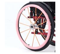 Wheelchair Push Wheel Covers， 22/24 Inch Non-Slip Wear-Resistant Wheelchair Rim Covers, Silicone Push Rings Protective Cover(Roze,22in)