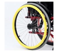 Wheelchair Push Wheel Covers, 22IN/24IN Wheelchair Push Rings Protective Covers, 1Pair Silicone Rim Strip(Unique Colour,22in)