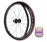 Wheelchair Push Wheel Covers， 24-Inch Wheel Chair Push Rim Grips Covers, Silicone Wheelchair Rings(Black,22in)
