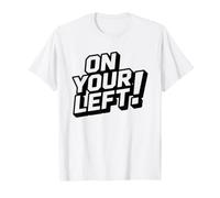 Wheelchair Racer Coming Through Left para Funny Passing T-Shirt
