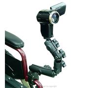 Wheelchair Rail/Tube Mount with Extension and Double Socket Swivel Arm to Camera/Camcorder Base (sku 21714)