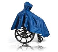 Wheelchair Rain Cover Wheelchair Poncho Adult Elderly Seniors Cape Heavy Duty Reusable Full Waterproof Coverage Zip Front Hood