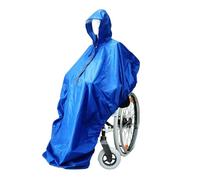 Wheelchair Raincoat Waterproof Rain Poncho for Wheelchair Reflective Strip Large Raincoat with Hood Disabled People Outdoor Rain Coat Rainwear Wheelchair Raincoat(Blue)
