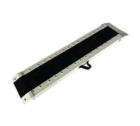 Wheelchair Ramp, Galvanized Steel Construction, 440 lbs Capacity, Anti-slip Diamond Sand Surface, Ideal for Motorcycles and Wheelchairs