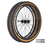 Wheelchair Rear Wheel Assembly, 24X1.95 (50-507) Back Wheel for Manual Wheelchairs, Pneumatic Tire Replacement Parts, All Terrain Outdoor Wheelchair Wheels(Bearing 12mm)