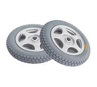 Wheelchair Rear Wheels Assembly 12 inch, 12 1/2 x 2 1/4 Replacement Solid Tire for Electric Wheelchairs, Bearing: 11/16″