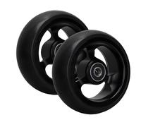 Wheelchair Replacement Front Wheel with Installation Tools, 4 Inches Solid Pu Polyurethane Wheelchair Tires for Sport Wheelchairs 5/16" (8 mm)(Black)