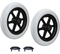 Wheelchair Replacement Wheels,12 Inch 12 1/2x2 1/4 Solid PU Tires, and Transport Heavy Duty Replacement Parts Color: Grey