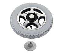 Wheelchair Replacement Wheels, 320mm Wheelchair Tire, Rear Caster Tires Wheels, Alloy Steel Hub Disabled Vehicle Rear Tyre 4 Hole for Wheelchairs, Rollators, Walkers