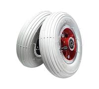 Wheelchair replacement wheels,8 Inch 200x50 Walker Casters Universal Roller Electric Wheelchair Front Wheel Assembly Pneumatic Tires(Red,10mm/0.4in)